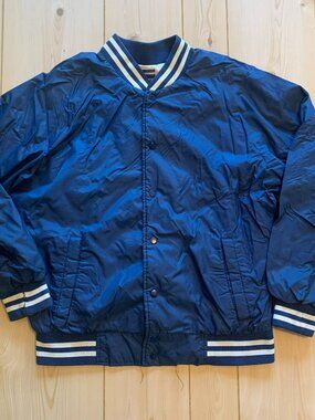 Vintage 90s Kaytex Retro Athletic Sportswear Ski Winter Coat Blue Windbreaker XL